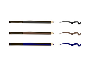 Collection of pills and two medical syringes on pure background