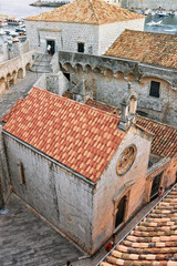 Monastery in Dubrovnik with red roof tile Croatia