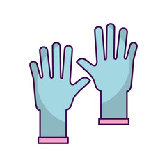 rubber gloves isolated icon