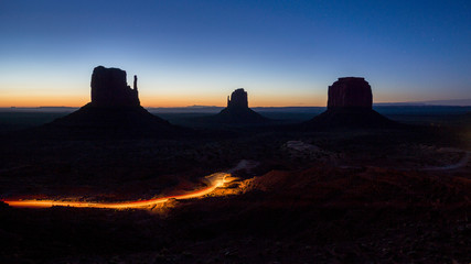 Nacht über dem Monument Valleys