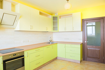 Kitchen interior in modern apartment