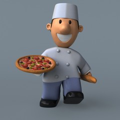 Cartoon baker - 3D Illustration