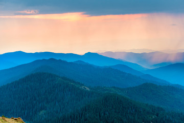 Fototapeta premium Sunset in the mountains