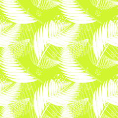 Green tropical seamless pattern
