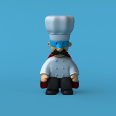 Obraz na płótnie Canvas Fun chef - 3D Illustration