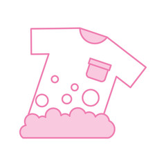 Laundry garments washing icon