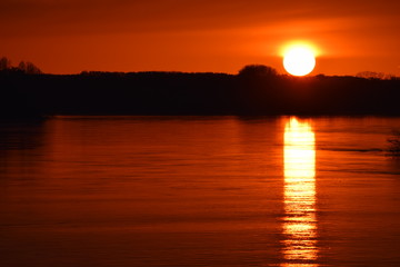 Coucher de soleil sur La Loire