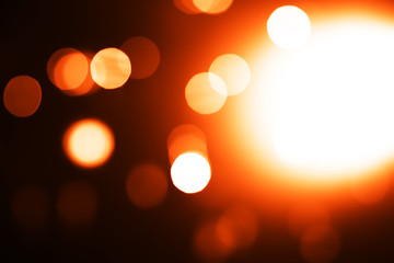 Orange light leak bokeh background