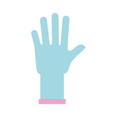 rubber gloves isolated icon