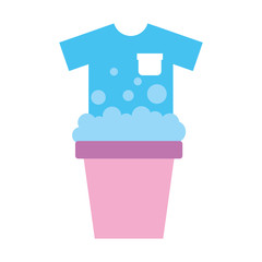 Laundry garments washing icon