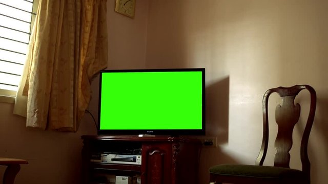 Green Screen TV In A Living Room