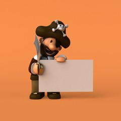 Fun pirate - 3D illustration