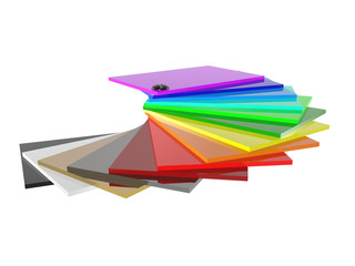 The color palette of acrylic in 3D