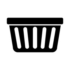 laundry basket isolated icon