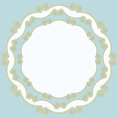 Decorative old-fashioned frame. Objects grouped and named in English. No mesh, gradient, transparency used.