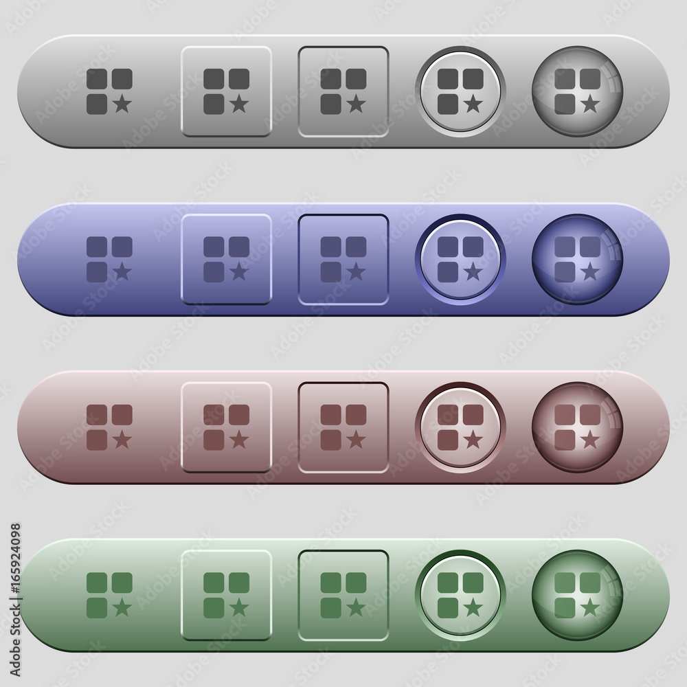 Poster rank component icons on horizontal menu bars