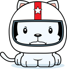 Cartoon Angry Race Car Driver Kitten