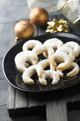 Traditional vanilla cookies for Christmas 
