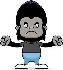 Cartoon Angry Gorilla