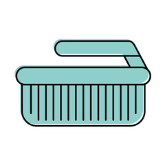 Cleaning brush isolated icon