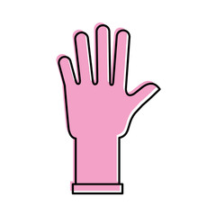 rubber gloves isolated icon