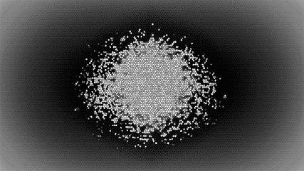 Abstract splash in the darkness