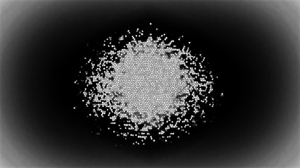 Abstract splash in the darkness