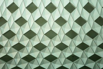 Detail of modern geometric wall design