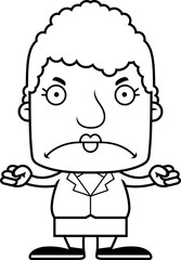 Cartoon Angry Businessperson Woman