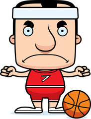 Cartoon Angry Basketball Player Man