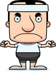 Cartoon Angry Fitness Man
