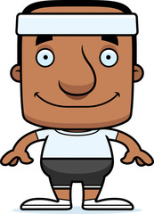 Cartoon Smiling Fitness Man