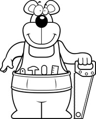 Cartoon Woodworking Bear