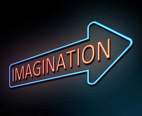 Neon imagination concept.