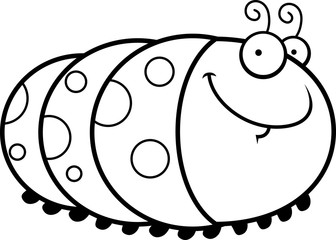 Happy Cartoon Caterpillar