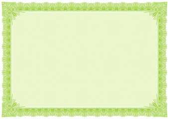 Classic green border editable in graphic software