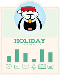 Cartoon Penguin Christmas Graphic