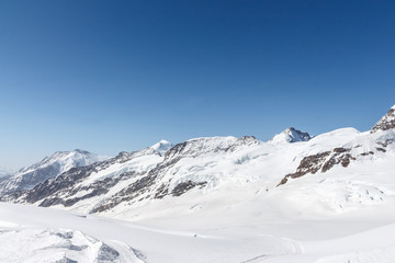 Fototapeta na wymiar Aletsch Glacier in the Jungfraujoch, Alps, Switzerland