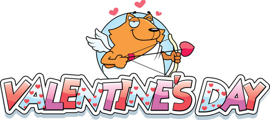 Cartoon Cat Cupid Graphic