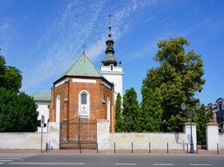 Naklejka premium The Gothic parish church of the Holy Spiritin Lowicz, 