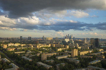 aerial view of moscow russia