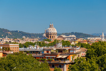 Rome. View of the city from the Aventine hill.