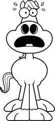 Scared Cartoon Horse