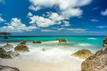 Pefkoulia beach in Lefkada