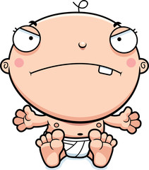 Cartoon Baby Boy Mad