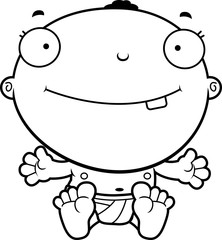 Cartoon Baby Boy Smiling