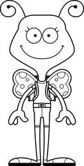Cartoon Smiling Hiker Butterfly
