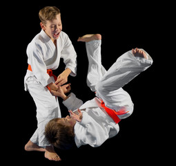 Boys martial arts fighters