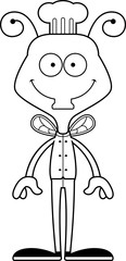 Cartoon Smiling Chef Fly