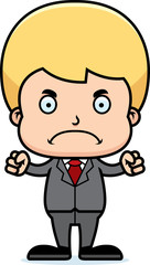 Cartoon Angry Businessperson Boy